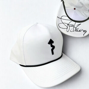 Lance Armstrong Signed WEDU White FNS Rope Cap Founder & Bicycle Legend RARE